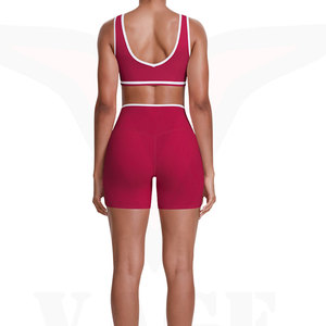 Ensemble de shorts de yoga pour femmes, design personnalisé, taille haute, tissu flexible, séchage rapide, confortables, pour studio de yoga et entraînement - Product Image 3