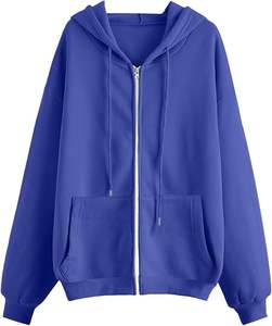 Haute qualité hommes Y2K sweat à capuche zippé surdimensionné sweat à manches longues veste polaire avec poches décontracté automne Streetwear 2025 - Product Image 4