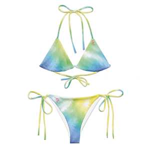 Brazilian Bikini Set with Adjustable Drawstring Customized Sublimated Women's Beachwear Includes Bras-Logo on Front - Product Image 6