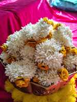 Aksesoris Penataan Rambut Jasmin Gajra Juda, Bunga Mawar Multiwarna, Pita Bunga, Bunga Mogra Plastik, untuk Hari Ibu dan Halloween