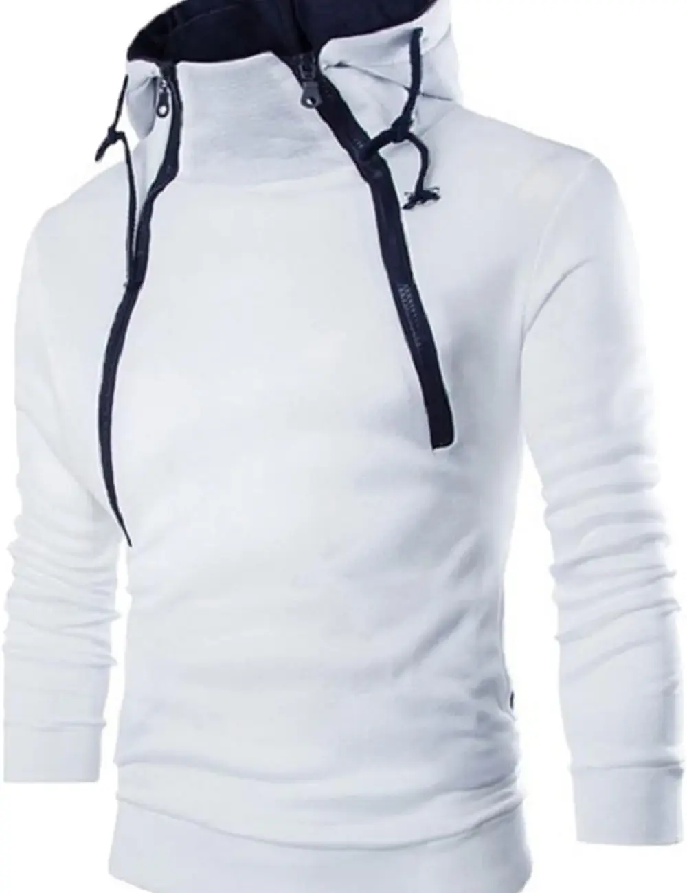 Premium kalite Modern popüler erkek tişörtü fermuar özel Logo kazak tedarikçisi erkek hoodies ile kapşonlu