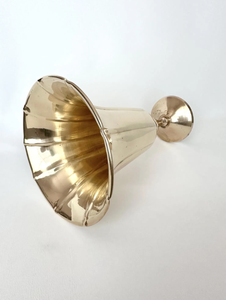 Vase en métal vintage en laiton Vase à fleurs antique Support à fleurs en métal plaqué or pour la décoration de mariage - Product Image 5