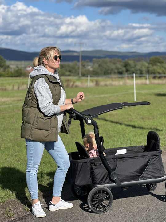 KETTLER COMPACT Folding Wagon Space-Saving Baby Stroller Free Foldable Roof Tray Cup Holder 70kg Load Capacity for 2 Kids