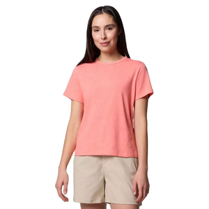Camiseta Casual de Mujer 100% Algodón Satinado, Precio al por Mayor, Calidad OEM, Talla Grande, Ecológica, Invierno, Impresión Personalizada, Manga Corta - Product Image 6