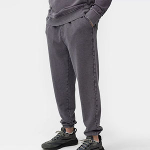 Pull de jogging vintage à logo personnalisé survêtement à capuche et pantalon lavés à l'acide ensemble pour hommes style streetwear logo personnalisé - Product Image 3