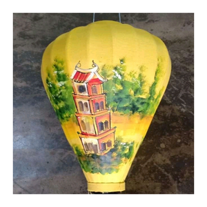 Linternas de bambú de seda hechas a mano vietnamitas tradicionales: elegantes lámparas decorativas para uso doméstico y en restaurantes - Product Image 4