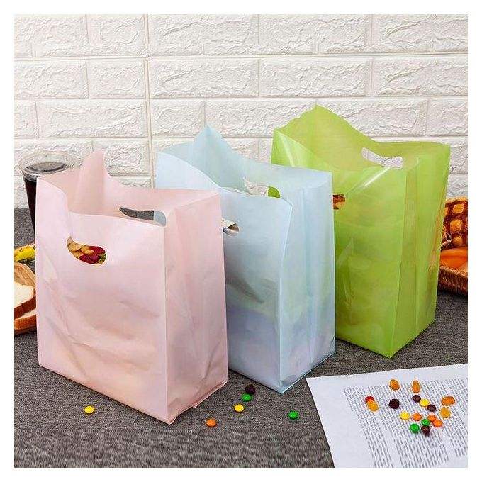 HDPE LDPE Plastic Die Cut Bags with Handle for Supermarket Gift