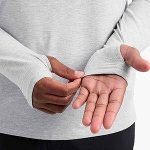 T-shirt à col rond unisexe en coton 100 à manches longues avec impression personnalisée, tissu respirant pour le sport ou le streetwear - Product Image 6