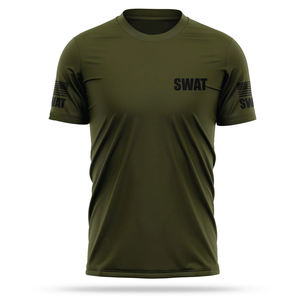 SWAT hommes respirant Performance chemise DTG imprimé hommes en gros Fitness T-shirt vêtements hommes course mince Sport T-shirt - Product Image 1
