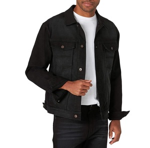 Vestes en jean pour hommes Dernier modèle Avec jean de haute qualité Vente en gros Veste en jean en jean Prix Fabriqué au Pakistan Teinté en noir - Product Image 1