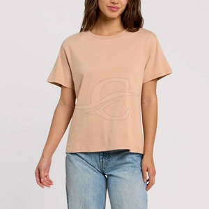 Camiseta de Verano para Mujer, Informal, de Lona, Ecológica, Ligera, de Manga Corta, con Color y Diseño Personalizados - Product Image 2