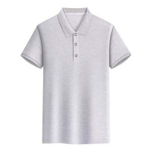 Polo de color personalizado liso para hombre, camiseta de mezcla de algodón informal de manga corta con cuello, ropa informal perfecta - Product Image 4