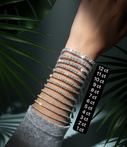 Venta al por mayor de encargo de gama alta de los hombres de las mujeres Hip Hop Iced Out joyería Real 9K oro blanco D Vvs laboratorio cultivado diamante pulsera de tenis - Product Image 2