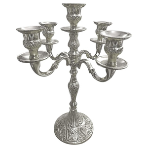 Nouveau classique argent candélabre bougeoir hôtel Restaurant décor candélabre pour décor de noël bougeoir pour Offre Spéciale - Product Image 1