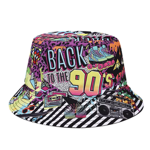 Custom Logo Sublimation Printed <b>Bucket</b> <b>Hat</b> Manufacturer's Outdoor <b>Reversible</b> Double-Sided Sun Protection Solid Color - Product Image 3