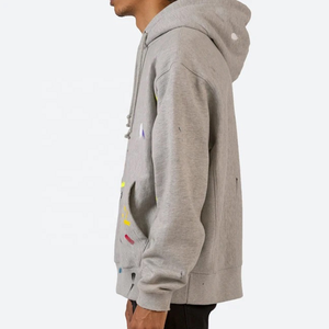 Sudaderas con capucha con salpicaduras de tinta DIY al por mayor, sudaderas con capucha con salpicaduras de pintura multicolor gastadas de algodón grueso y pesado personalizadas con cuerda - Product Image 5