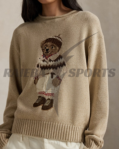 Pull décontracté d'hiver pour femmes de très haute qualité, col personnalisé, 100% laine, anti-boulochage, boutonné devant, vente en gros - Product Image 3