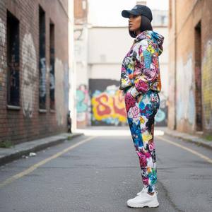 Custom Y2K Streetwear <b>Women</b> Tracksuit Set Above Knee Hoodie Joggers 90s Vintage Cotton Sweatsuit Skinny Fit - Product Image 5