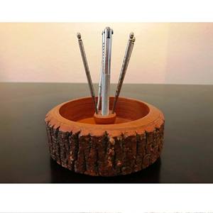 Plateau de service en bois d'arbre avec plateau de fromage d'écorce Produit de vente Bol décoratif en bois de manguier avec écorce d'arbre fabriqué en Inde - Product Image 6