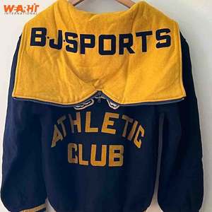 แจ็กเก็ตเบสบอลวิทยาลัยผู้ชายพร้อมแขนเสื้อหนังและชุดกีฬาสีดำปักอักษรฤดูหนาวโลโก้ตามสั่งสำหรับคู่รัก - Product Image 1