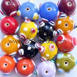 Cuentas colgantes de cristal dicroico de gran calidad, negro, azul, rosa, tamaños de 10mm, venta al por mayor para fabricantes de joyas, exportador indio - Product Image 4