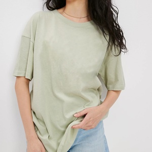 T-shirts imprimés avec logo personnalisé pour femmes coupe ample maillot respirant col rond conception femmes t-shirts - Product Image 1