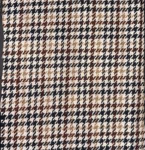 Trendy 300 Gsm Wool/Polyester Houndstooth Pattern Fabric in Black and Beige color Double Faced and Eco-Friendly Highly Demanded - Product Image 3
