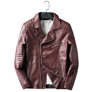 Nouvelle veste en cuir pour homme de qualité supérieure, vente en gros d'usine OEM 2025, veste en cuir de moto pour homme, coupe slim, fermeture éclair courte, vêtements pour homme - Product Image 2