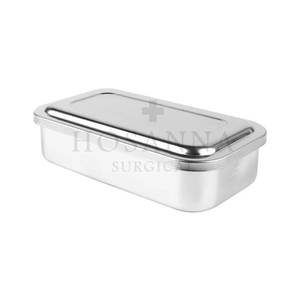 Bandeja Quirúrgica Gruesa para Riñón HOSANNA SURGICAL, Caja de Instrumentos Quirúrgicos Dentales de Acero Inoxidable, Certificación CE Clase I, Placa con Tapa Manual - Product Image 3