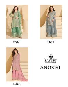 Top Georgette con estampado Digital tradicional de aspecto pesado para mujer Dupatta Hand-Seroski Plazzo ropa India pakistaní exportación Maruti - Product Image 6