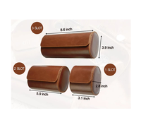 Luxus Herren Original Leder Roll Box Uhr Display Aufbewahrung koffer Brown Organizer mit Schutz funktionen