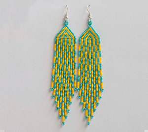 Boucles d'oreilles d'été en forme de bohème pour femmes et filles faites à la main avec des perles de verre colorées de 4mm et des perles de rocaille pour les vacances et les cadeaux - Product Image 3