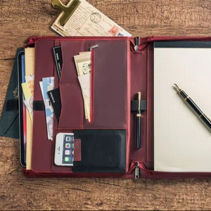 Pad-folio <b>Folder</b> Faux Leather <b>Folder</b> Binder Storage Clipboard with Provision to Hold A4 Size Documents LPF-0109 - Product Image 1