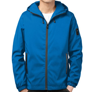 Veste de sport softshell personnalisée grande taille pour hommes coupe-vent imperméable d'hiver à capuche non tissé tissage automne vêtements de sport en plein air - Product Image 1