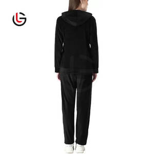 ชุดวิ่งจ๊อกกิ้งผู้หญิงมาใหม่ชุดวอร์มผ้าฝ้ายคอปกสีทึบสไตล์สตรีทไซส์ใหญ่พิเศษสำหรับฤดูหนาว - Product Image 2