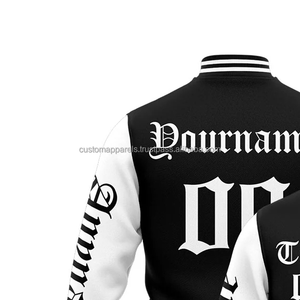 Custom Wool <b>Varsity</b> <b>Jacket</b> with Leather Sleeves Wholesale Unisex Letterman <b>Jacket</b> with Embroidery - Product Image 3