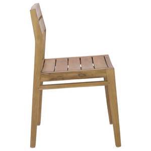 Silla de Comedor Clásica con Estructura Elegante en Acabado Natural, Perfecta para Uso en Exteriores, Duradera y Resistente a la Intemperie - Product Image 3