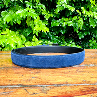 Ceinture unisexe en cuir de buffle recyclé, boucle à ardillon en laiton massif finition canon de fusil, véritable daim, largeur 35 mm, personnalisable