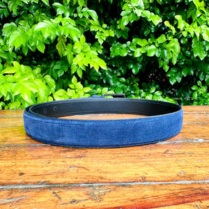 Reciclar Perfil de cuero de búfalo cinturón Unisex 100% Aleación de Zinc sólido pistola hebilla de acabado de Metal cuero de gamuza Real 35MM de ancho - Product Image 3