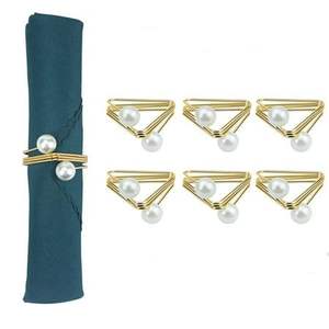 Anneaux de serviette en or de luxe Space ronds de serviette en métal ronds de serviette lot de 4 pour mariage, fête de mise en table - Product Image 4