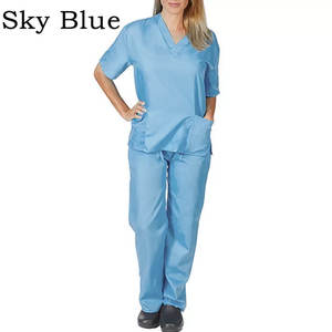 Conjuntos de uniformes de Enfermería de calidad superior para mujer, logotipo personalizado, uniformes de hospital OEM, lona transpirable antiarrugas transpirable - Product Image 2