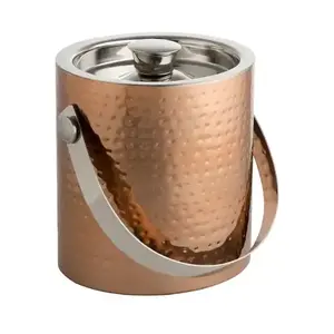 Double Wall Insulated Metal <b>Ice</b> <b>Bucket</b> with Lid for Weddings Home Hotels Restaurant Parties Beverage Use Champagne Bottle Cooler - Product Image 6