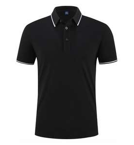 T-shirt de golf à séchage rapide de haute qualité pour homme, couleur unie de marque personnalisée pour polo, coupe ample, grande taille, approvisionnement d'usine - Product Image 4