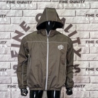 Veste coupe-vent personnalisée avec surpiqûres réfléchissantes, broderie réfléchissante et fermeture éclair, style streetwear, vêtements spéciaux