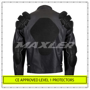 Veste de moto en cuir pour hommes approuvée CE | Veste de motard élégante | Veste d'équitation en cuir durable - Product Image 3