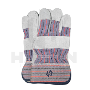 Guantes de trabajo a prueba de calor de cuero grueso superventas Guantes de seguridad con logotipo personalizado para trabajo pesado Suministro directo de fábrica - Product Image 5