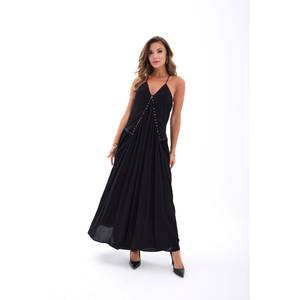 7323 ชุดเดรสสีดำทรงเอวธรรมชาติ ระบายอากาศได้ดี - Product Image 5