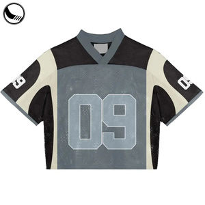 Conjunto de camisetas de fútbol americano para adultos de estilo callejero de moda con estampado personalizado, secado rápido, transpirable, antibacteriano, de talla grande 100% - Product Image 6
