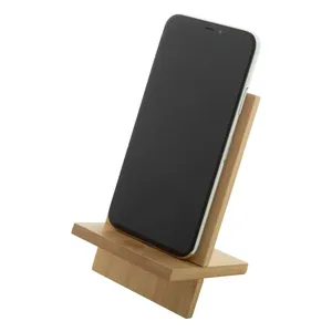 Support de téléphone portable en bambou écologique Gibba, accessoires de bureau - Product Image 3