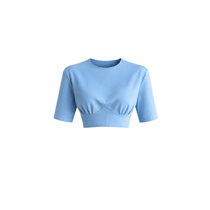 Camiseta corta Bel Oturtmali - Mavi - Mavi - Product Image 2